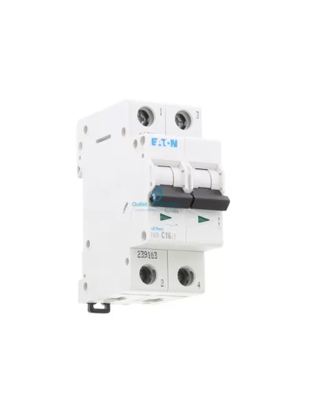 Disjoncteur Eaton Faz6-c16/2 6ka 2p c 16a